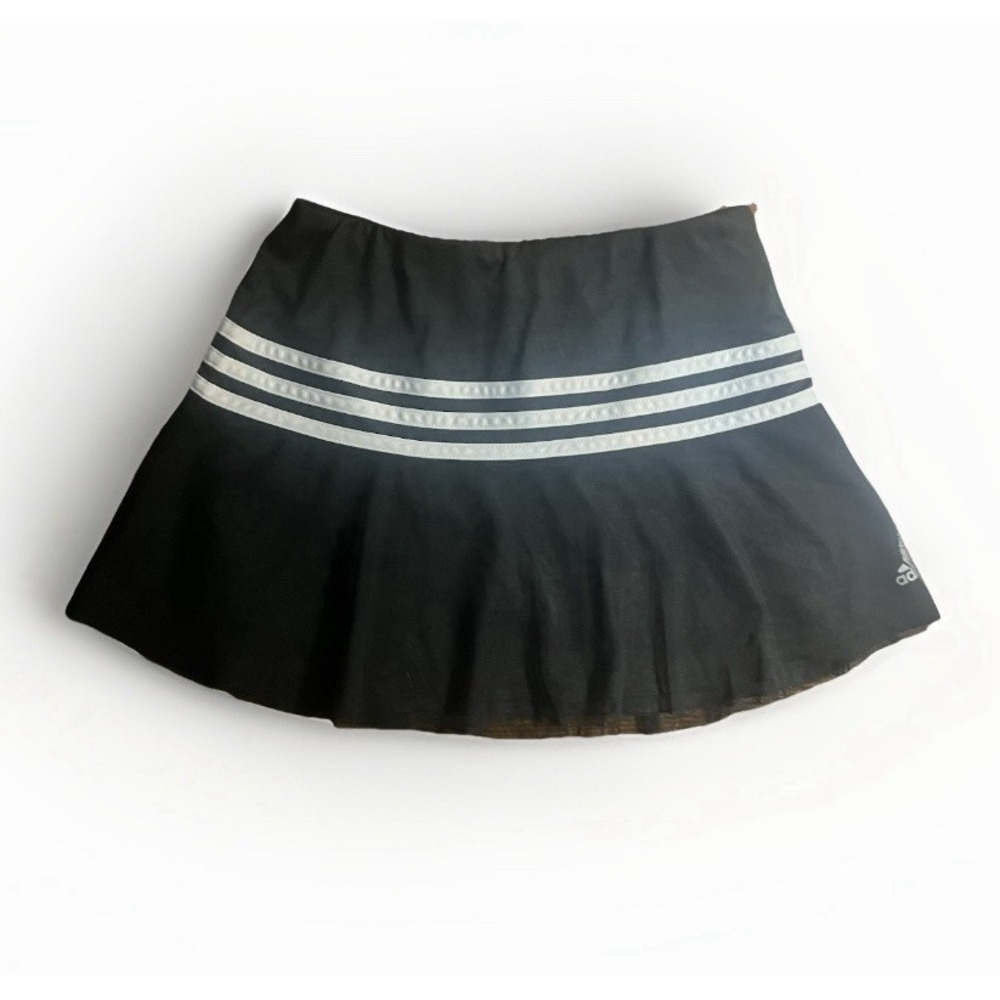 NWT Adidas Youth Size Lg/14 Black Athletic Layered Golf Tennis Sport Skirt Skort